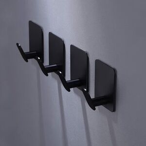 Sleek Black Wall Hooks